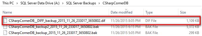 differential backup file 